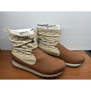 Merrell Brand Alpine Pull On Knit Sweater & Leather Boots Women's 10